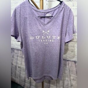 Bundle of 2 Women’s Duluth Trading Company V- Neck Tee’s, both medium